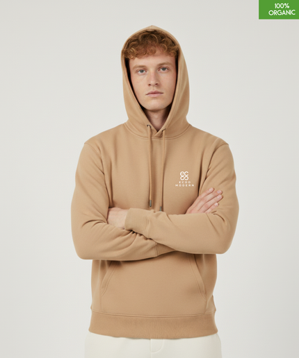 Organic Cotton Hoodie | Latte | Relaxed Medium Fit.