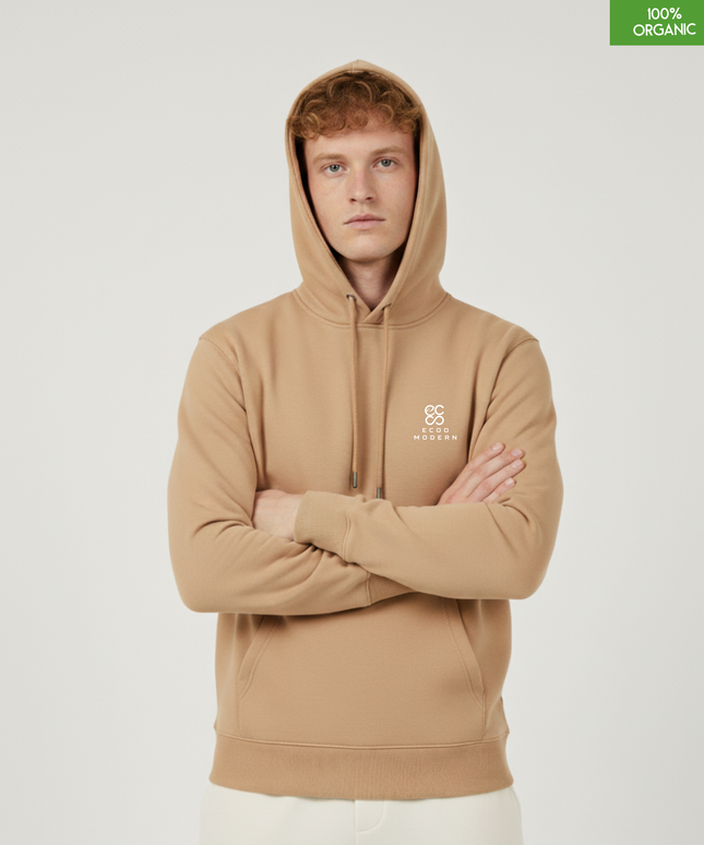 Organic Cotton Hoodie | Latte | Relaxed Medium Fit.