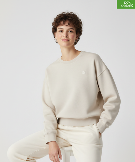 The women's crew neck sweatshirt | Natural Raw | Medium fit | 300gsm