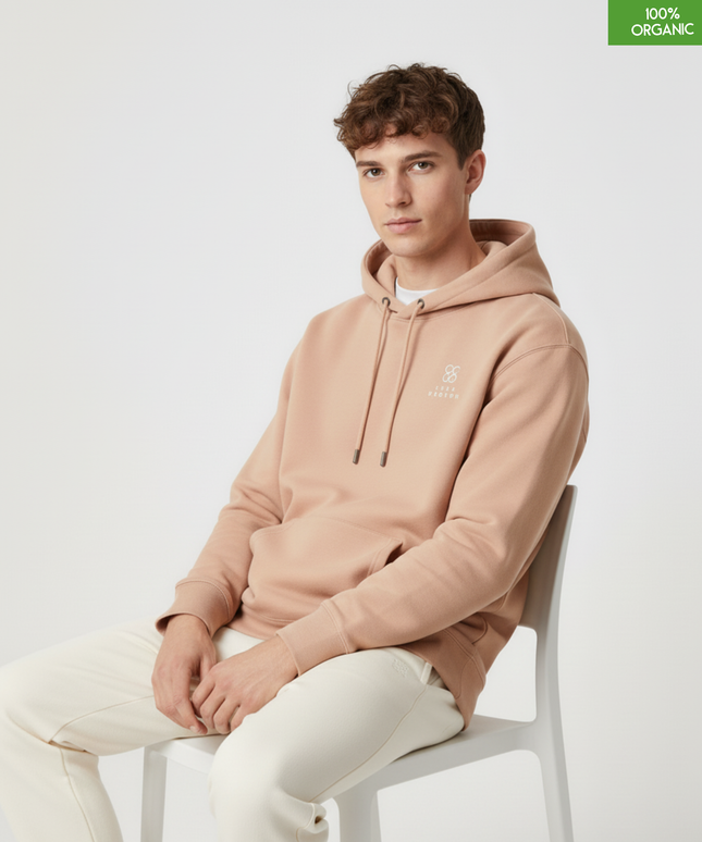 Organic Cotton Hoodie | Fraiche Peche | Relaxed Medium Fit.