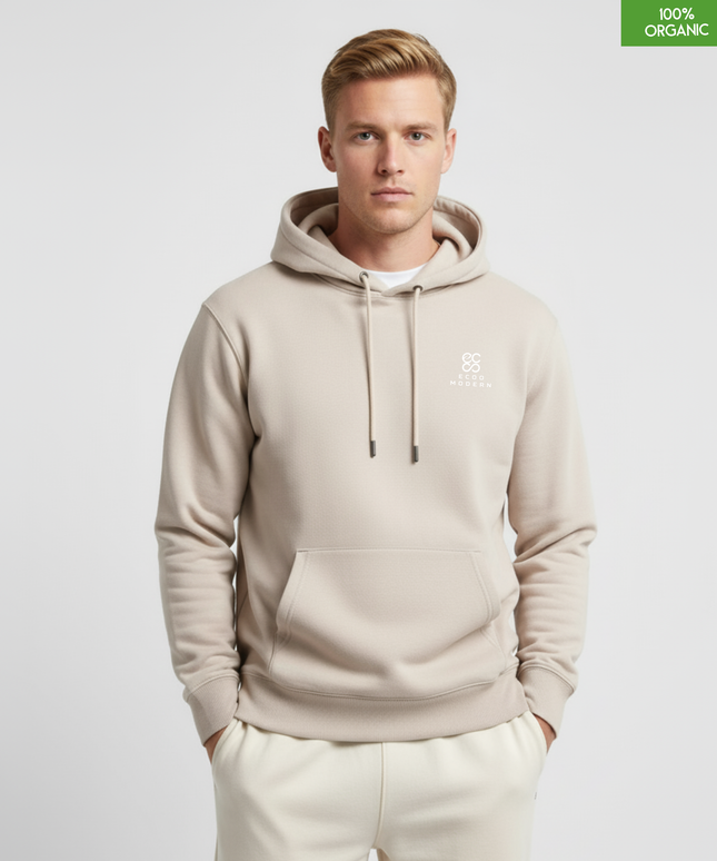 Organic Cotton Hoodie | Eco-Heather | Relaxed Medium Fit.