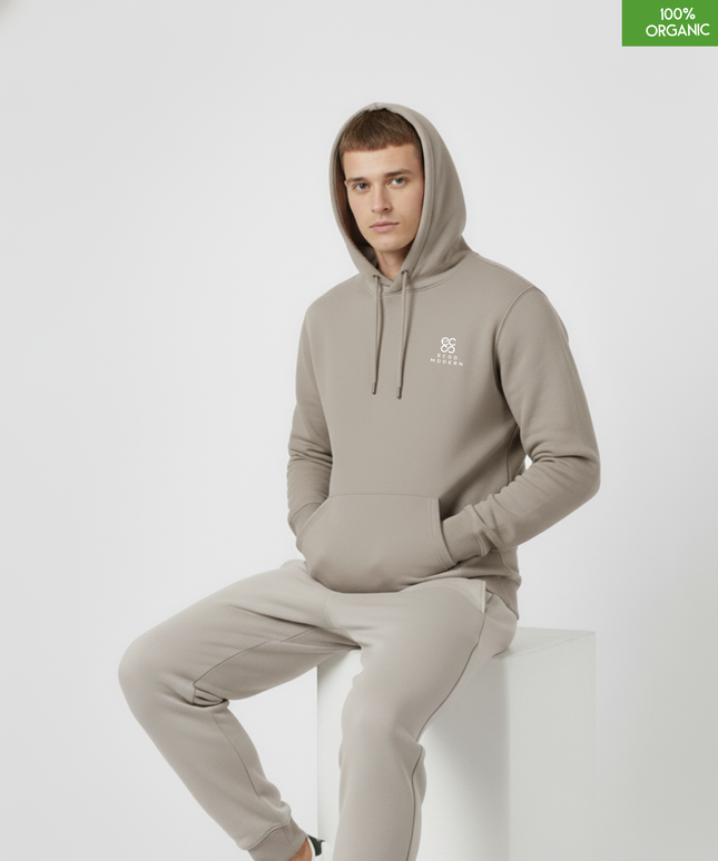 Organic Cotton Hoodie | Desert Dust | Relaxed Medium Fit.