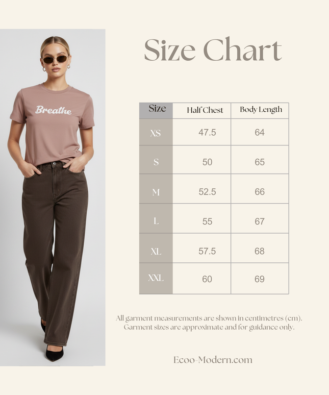 "Breathe" Boxy Oversized Fit T-Shirt, Cotton, Heavyweight.