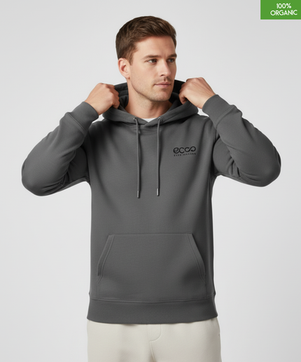Organic Cotton Hoodie | Anthracite | Relaxed Medium Fit.