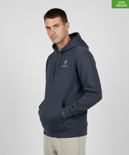 Organic Cotton Hoodie | India Ink Grey | Relaxed Medium Fit.