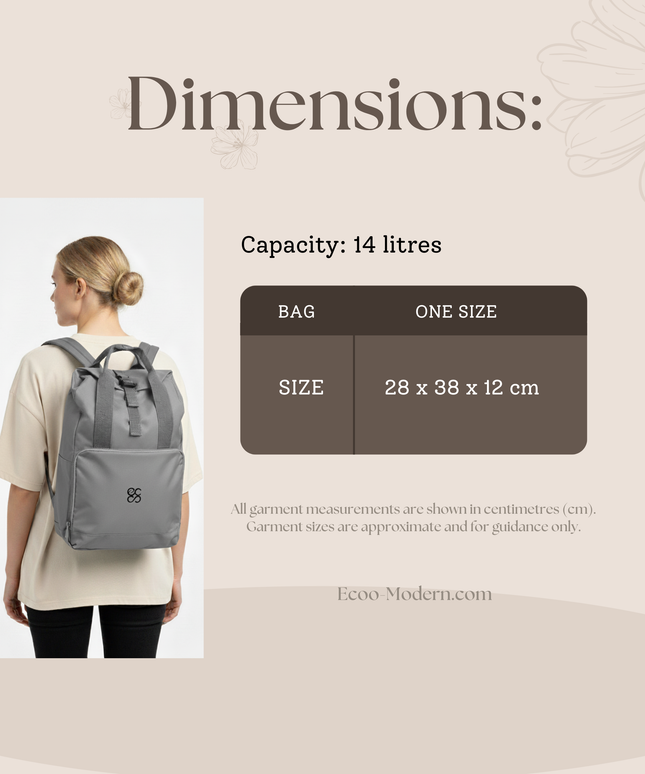 Twin Handle Roll-Top Backpack  |   Roll-top closure