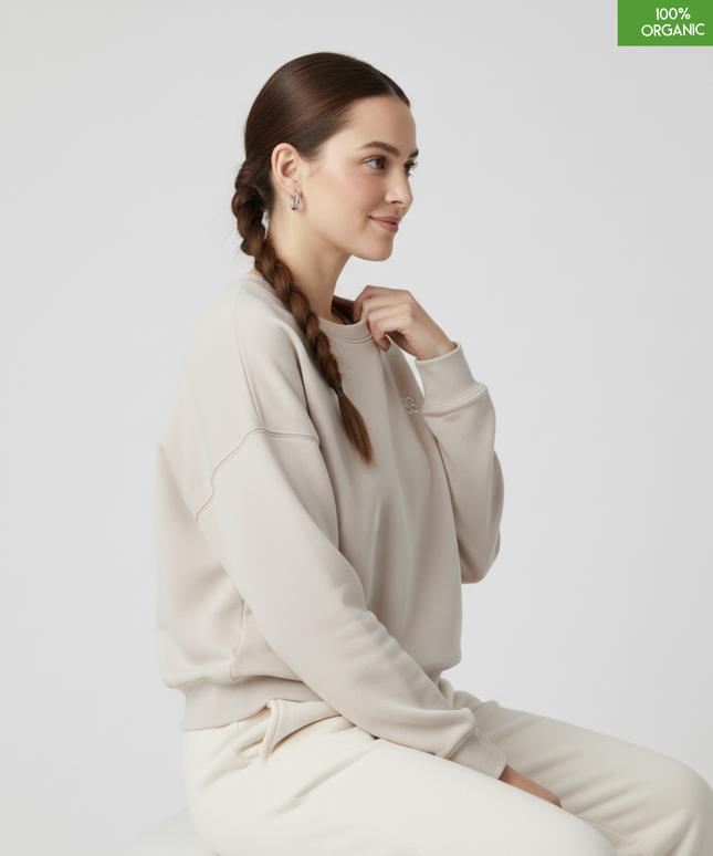 The women's crew neck sweatshirt | Eco-Heather | Medium fit | 300gsm