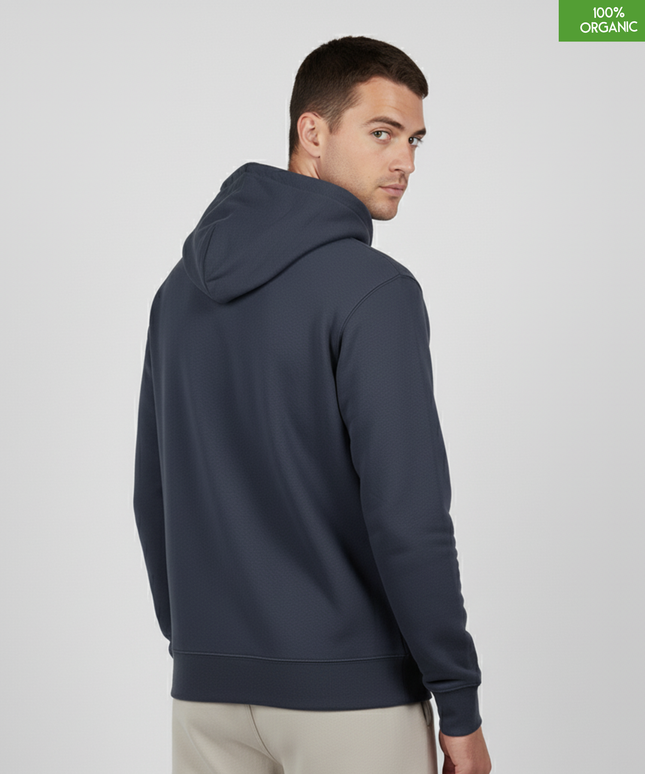 Organic Cotton Hoodie | India Ink Grey | Relaxed Medium Fit.