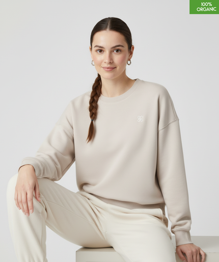 The women's crew neck sweatshirt | Eco-Heather | Medium fit | 300gsm