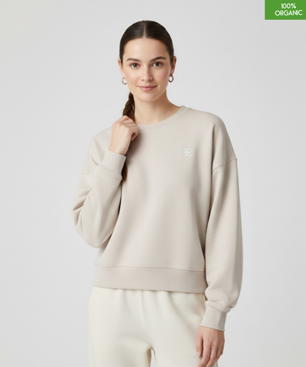 The women's crew neck sweatshirt | Eco-Heather | Medium fit | 300gsm