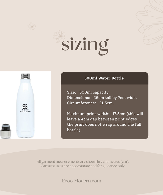 500ml Water Bottle ecoo modern