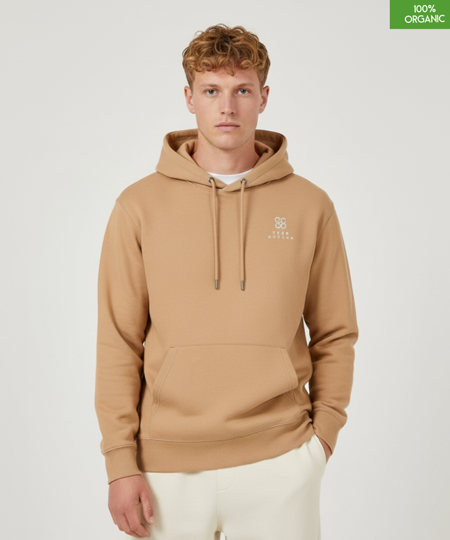 Organic Cotton Hoodie | Latte | Relaxed Medium Fit.