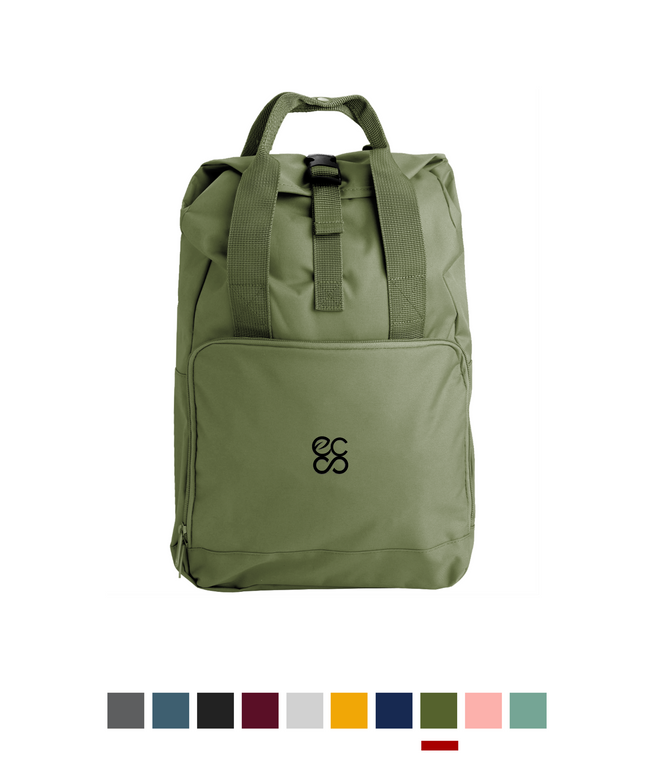 Twin Handle Roll-Top Backpack  |   Roll-top closure