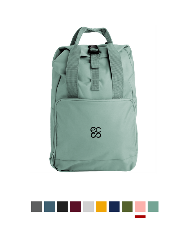 Twin Handle Roll-Top Backpack  |   Roll-top closure