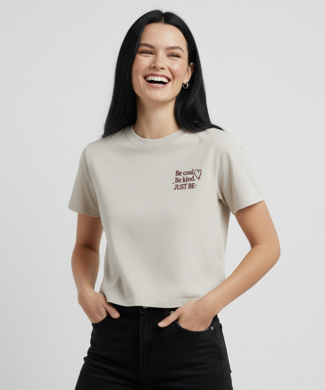 "Be Cool, Be Kind, Just BE"   Boxy Oversized Fit, Heavy Weight, 240 GSM