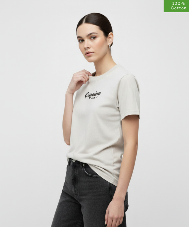 "Caffeine Club" Boxy Oversized Fit T-Shirt, Cotton, Heavyweight.