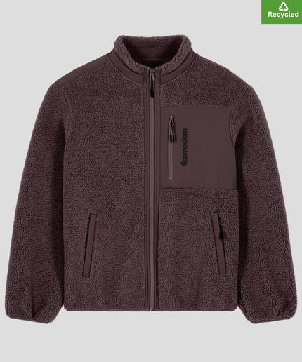 The sherpa jacket, Medium fit, Red Brown colour, 450gsm.