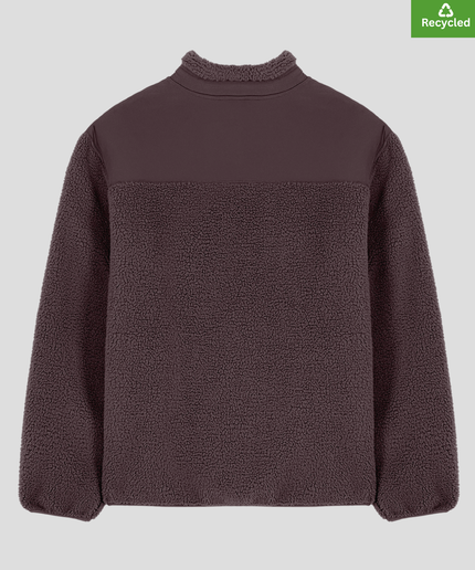 The sherpa jacket, Medium fit, Red Brown colour, 450gsm.