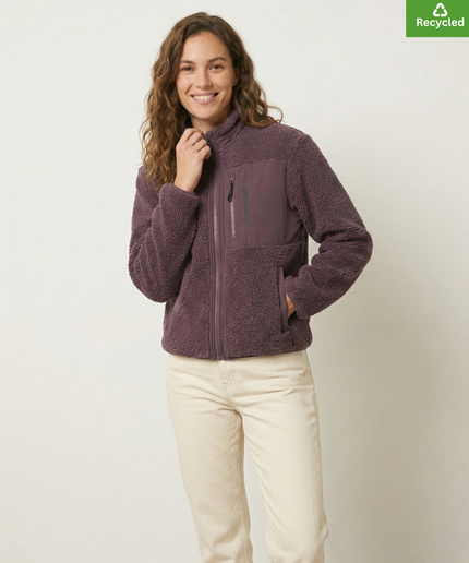 The sherpa jacket, Medium fit, Red Brown colour, 450gsm.