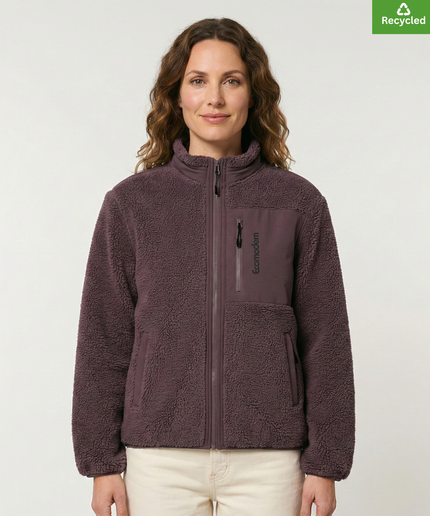 The sherpa jacket, Medium fit, Red Brown colour, 450gsm.