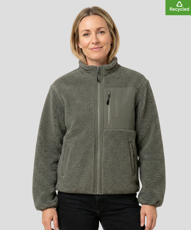 The sherpa jacket, Medium fit, Khaki colour, 450gsm.