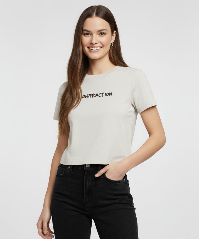 "Distraction-Action"   Boxy Oversized Fit, Heavy Weight, 240 GSM