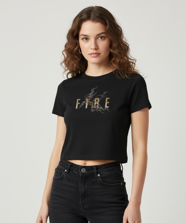 "FIRE"   Boxy Oversized Fit, Heavy Weight, 240 GSM