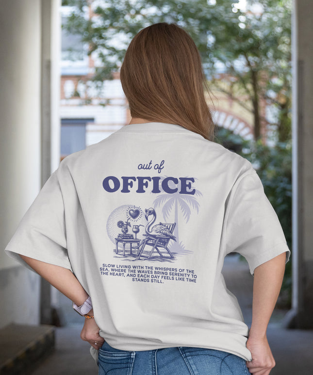 “Out of Office” Relaxed Beach Vibes Oversized T-Shirt — Slow Living Escape