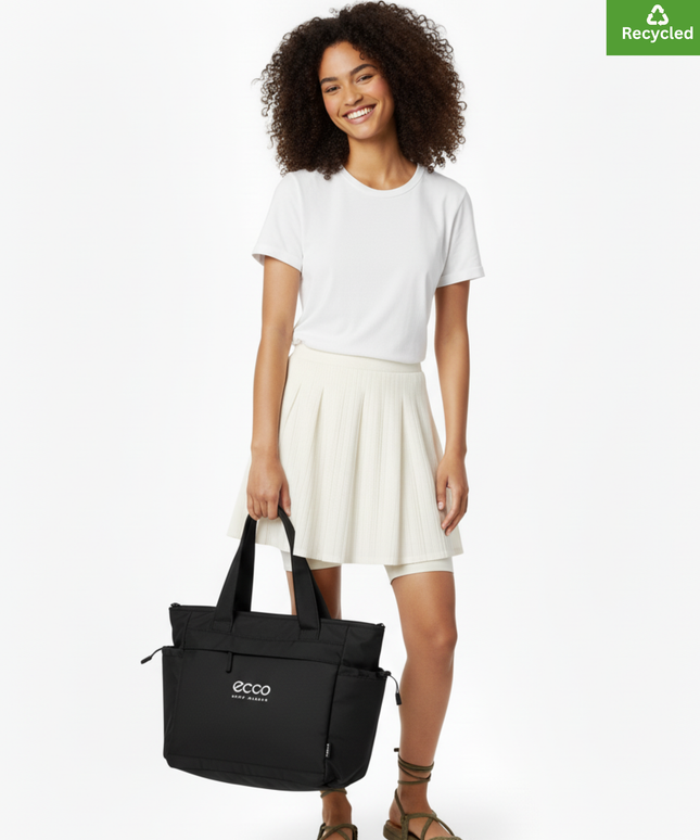 Oversized tote  | Black|  Made from  100% Recycled polyester | Lightweight fabric