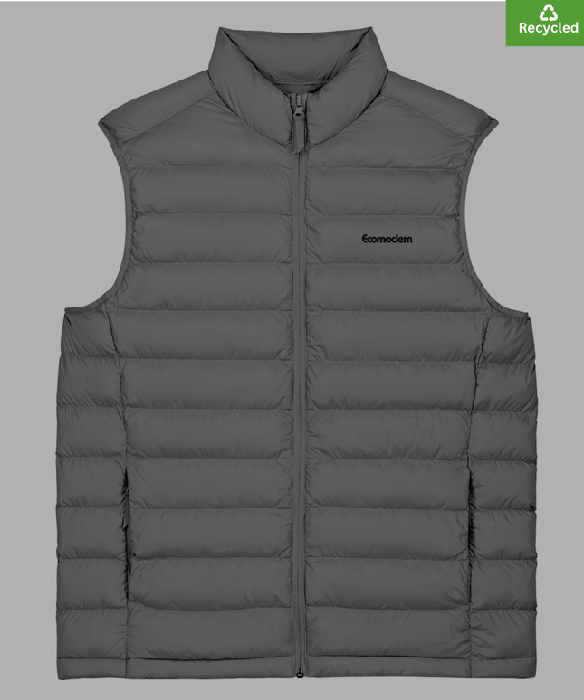 Padded Bodywarmer Jacket, Medium fit, Anthracite colour, Lightweight.