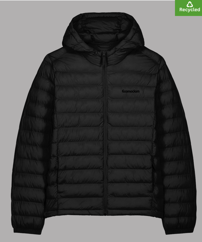 Padded Jacket, Medium fit, Black colour, Lightweight.