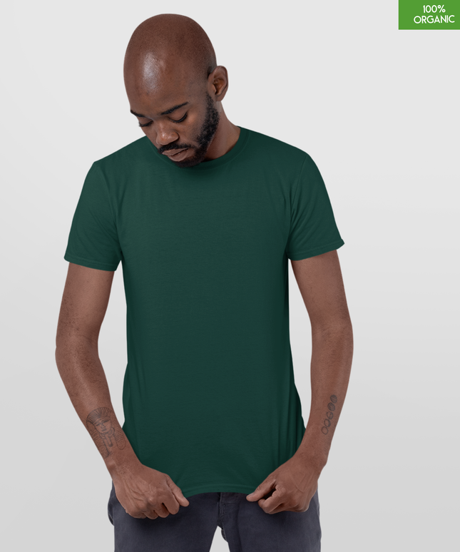 “Happy Hour on the beach-Cocktails & Drinks”   Organic cotton Glazed Green T-Shirt  l  Relaxed Fit, Heavy Weight, 240 GSM