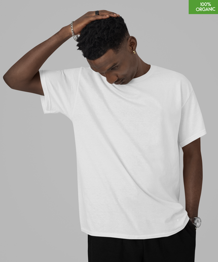 “Do nothing Club”   Organic cotton T-Shirt  l  White  l  Medium Fit l  Mid Weight