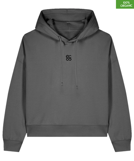 Organic cotton Hoodie sweatshirt | Colour Anthracite | Medium fit | 300gsm.