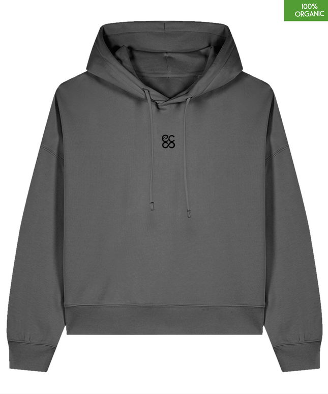 Organic cotton Hoodie sweatshirt | Colour Anthracite | Medium fit | 300gsm.