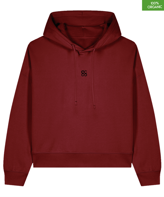 Organic cotton Hoodie sweatshirt | Colour: Burgundy | Medium fit