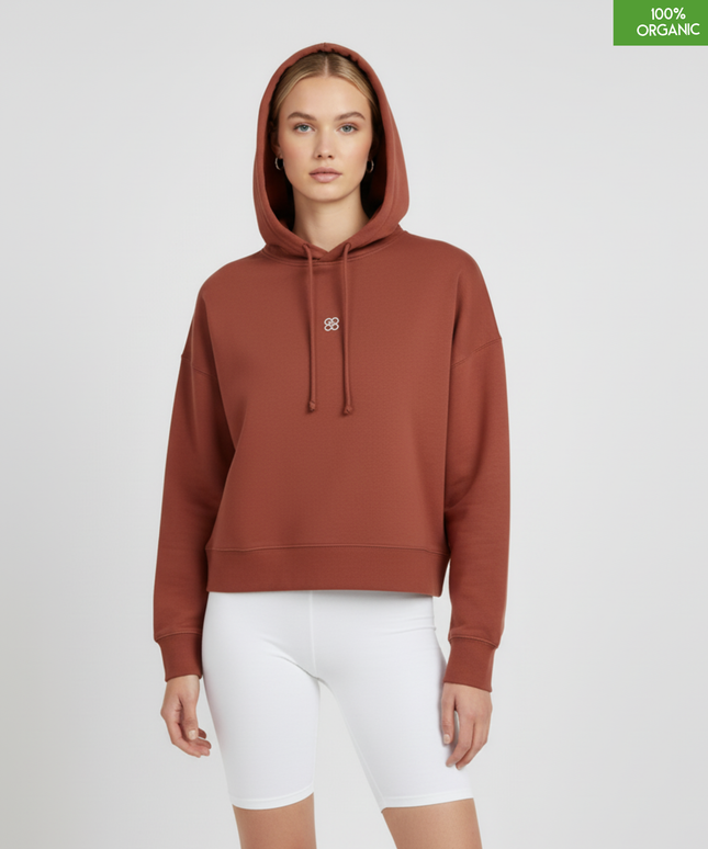Organic cotton Hoodie  | Heritage Brown | Medium fit