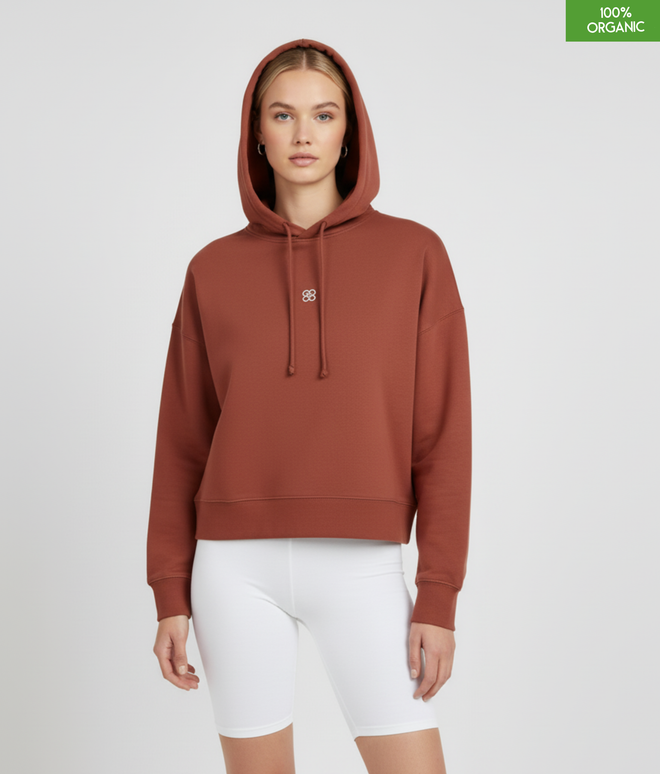 Organic cotton Hoodie  | Heritage Brown | Medium fit