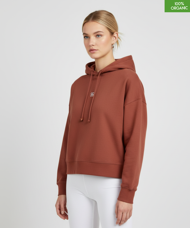 Organic cotton Hoodie  | Heritage Brown | Medium fit