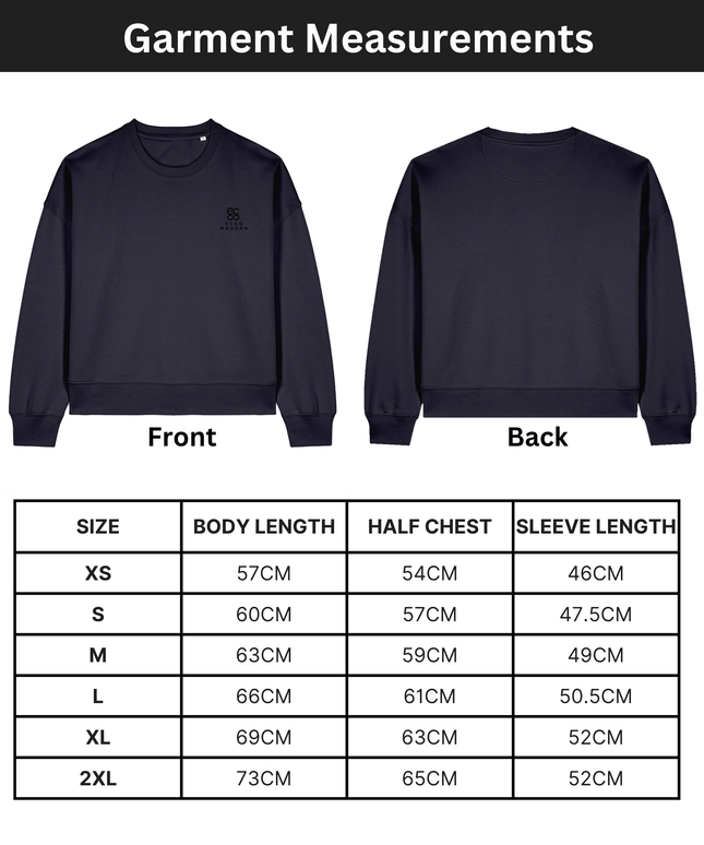 The women's crew neck sweatshirt | French Navy | Medium fit | 300gsm