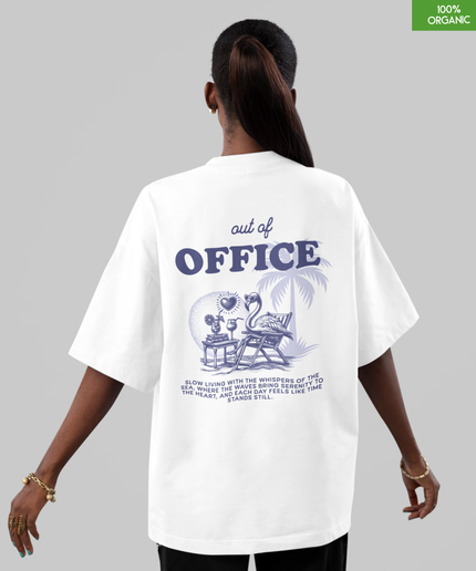 “Out of Office” Relaxed Beach Vibes Oversized T-Shirt — Slow Living Escape
