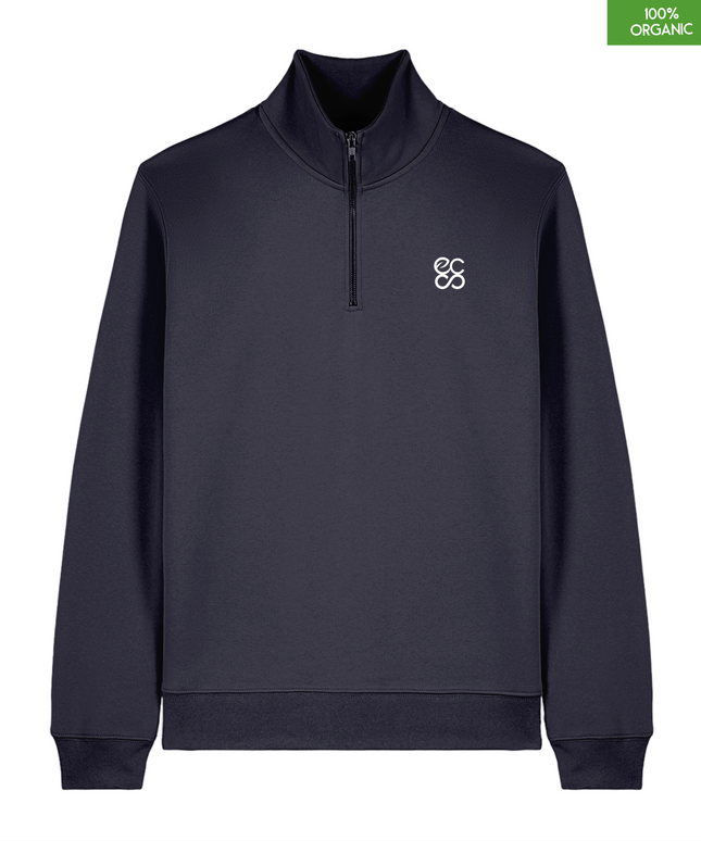 The quarter zip sweatshirt | French Navy | Medium Fit | 280gsm