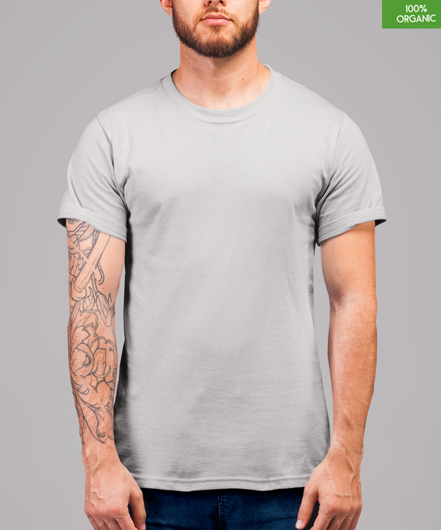 “Stay Positive - Work hard, Make it happen”   Organic cotton T-Shirt  l  Cool Heather Grey  l  Medium Fit l  Mid Weight