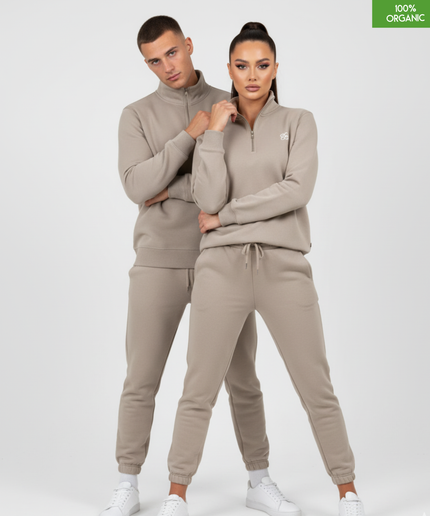 The quarter zip sweatshirt | Desert Dust | Medium Fit | 280gsm