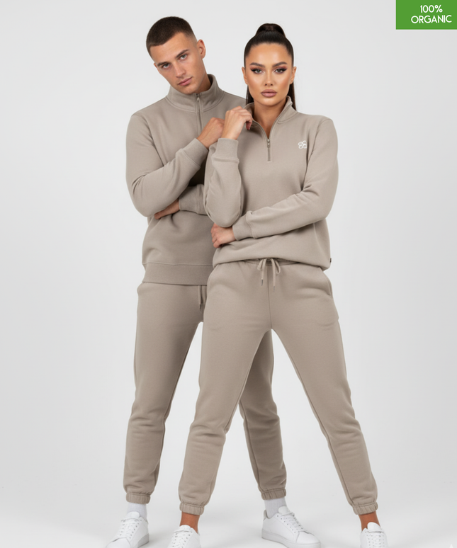 The quarter zip sweatshirt | Desert Dust | Medium Fit | 280gsm