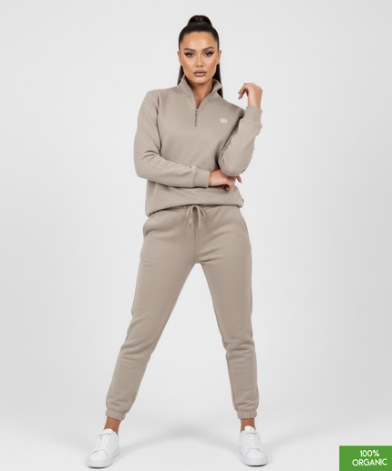 The quarter zip sweatshirt | Desert Dust | Medium Fit | 280gsm