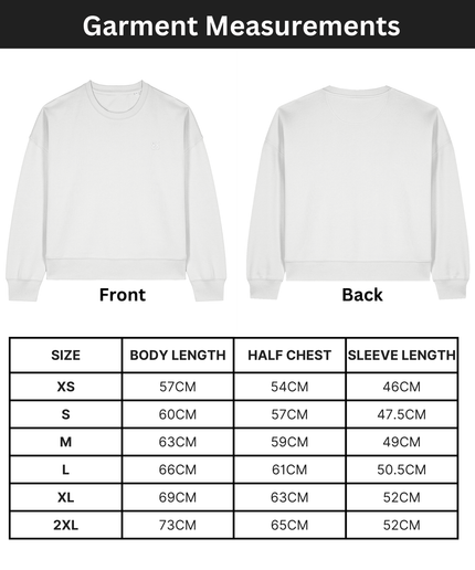 The women's crew neck sweatshirt | White | Medium fit | 300gsm