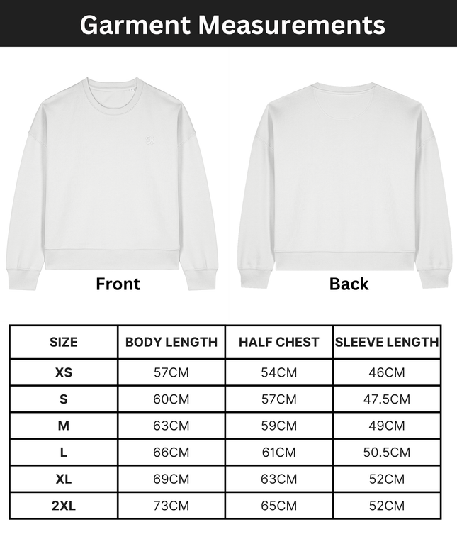 The women's crew neck sweatshirt | White | Medium fit | 300gsm