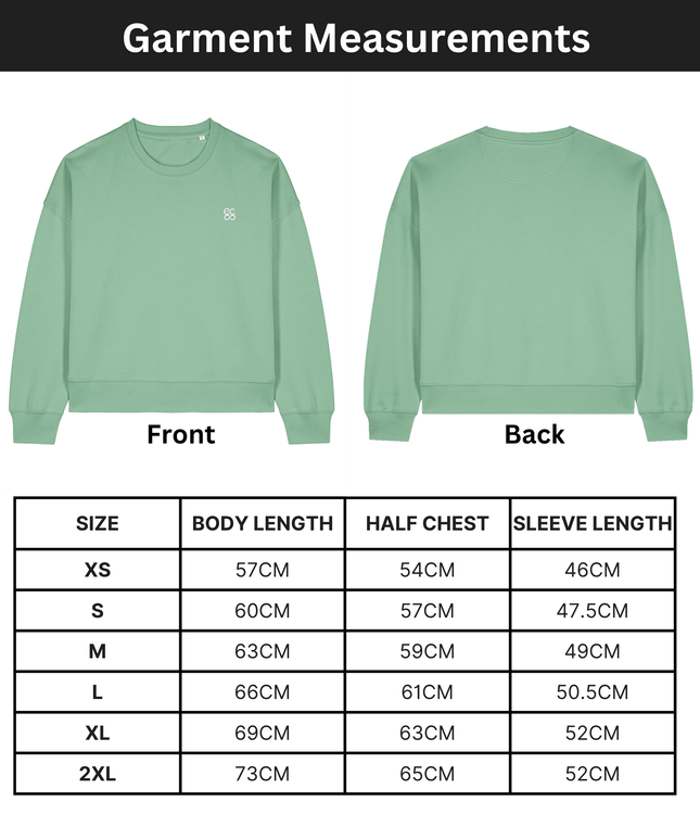 The women's crew neck sweatshirt | Misty Jade | Medium fit | 300gsm
