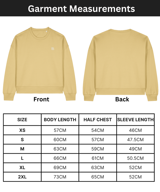The women's crew neck sweatshirt | Viva Yellow | Medium fit | 300gsm